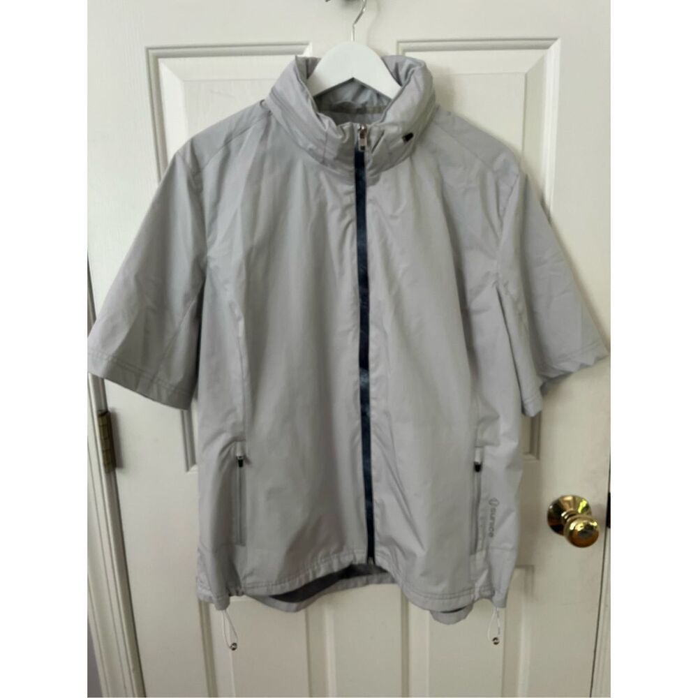 Sunice Gray Short Sleeve Hidden Hood Lightweight Jacket sz XXL NWOT